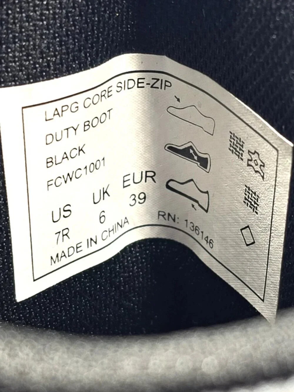 LA Police Gear LAPG Core Combat Boot Black Zipper Tactical Boots Men’s Size 7R